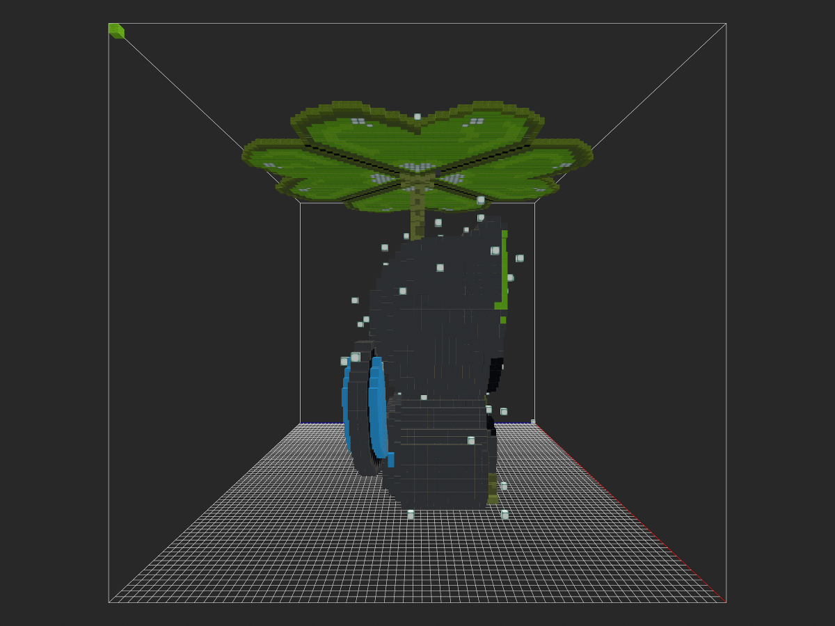零落罗小黑雕塑-投影工坊