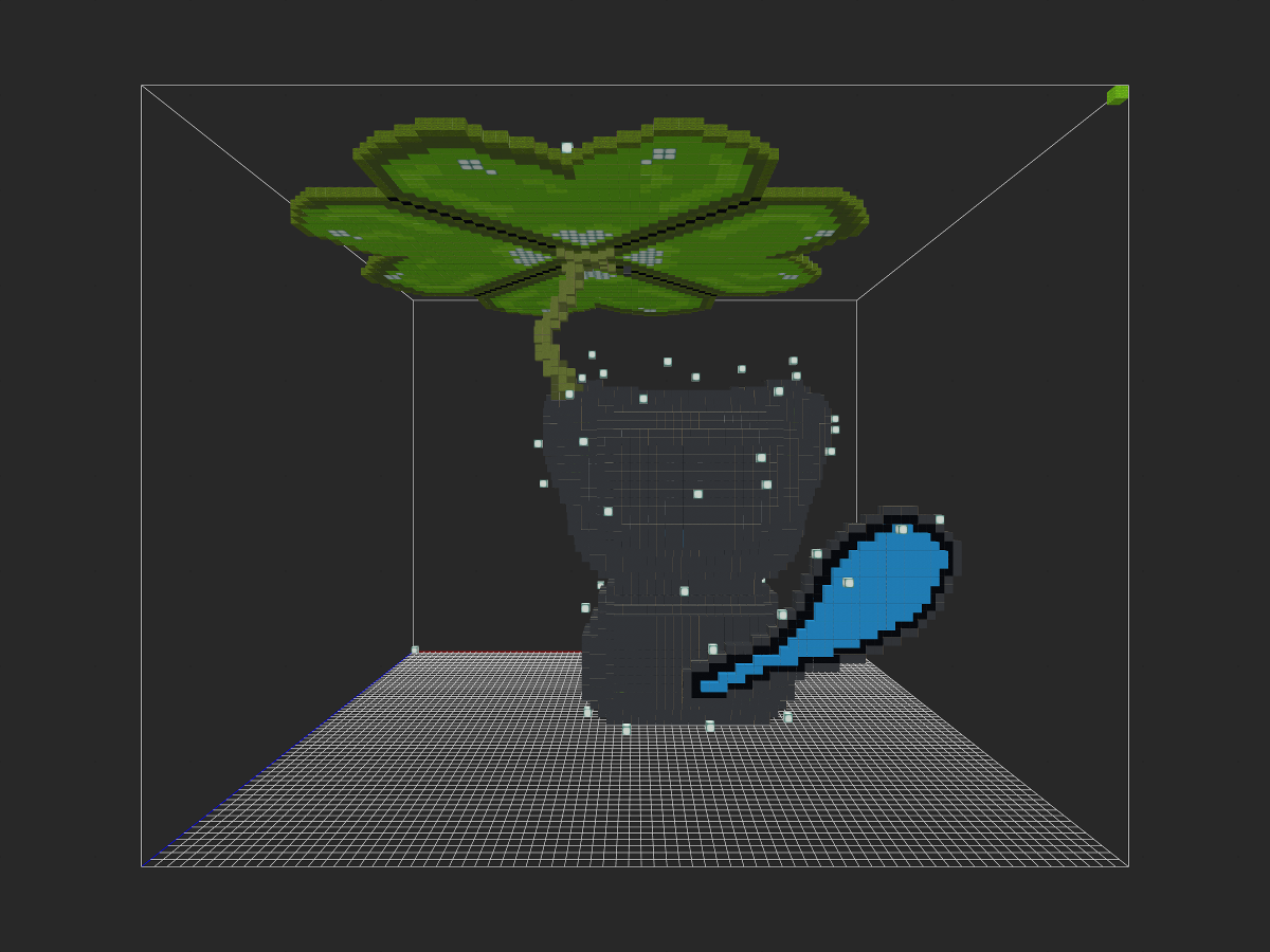 零落罗小黑雕塑-投影工坊