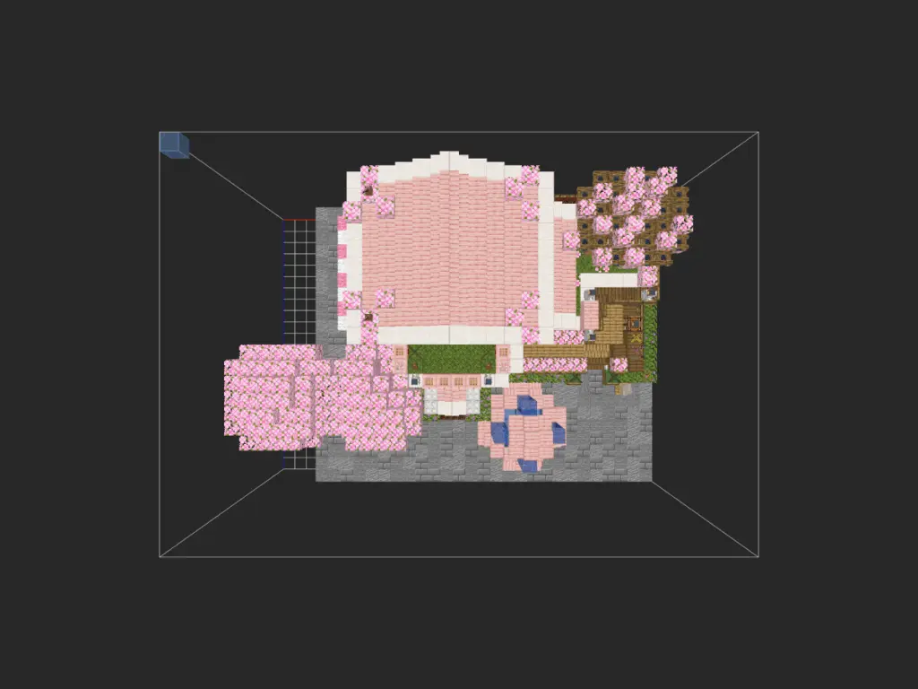 樱花小屋三床版-1.21↑ - 俯视图