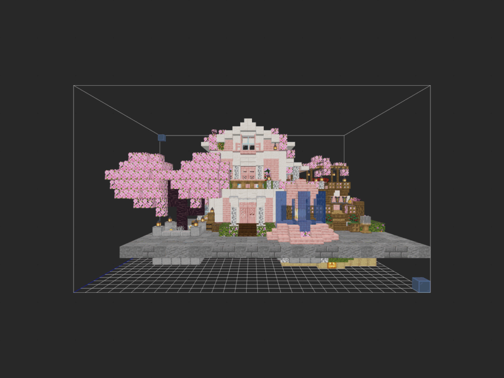 樱花小屋三床版-1.21↑ - 正视图