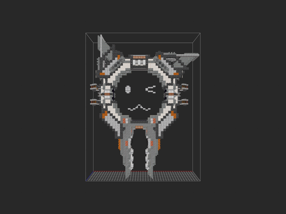 《我的世界》Minecraft：超酷【科幻风地狱门】/【锚点传送门】硬核建筑教程，提升你的游戏体验！-投影工坊