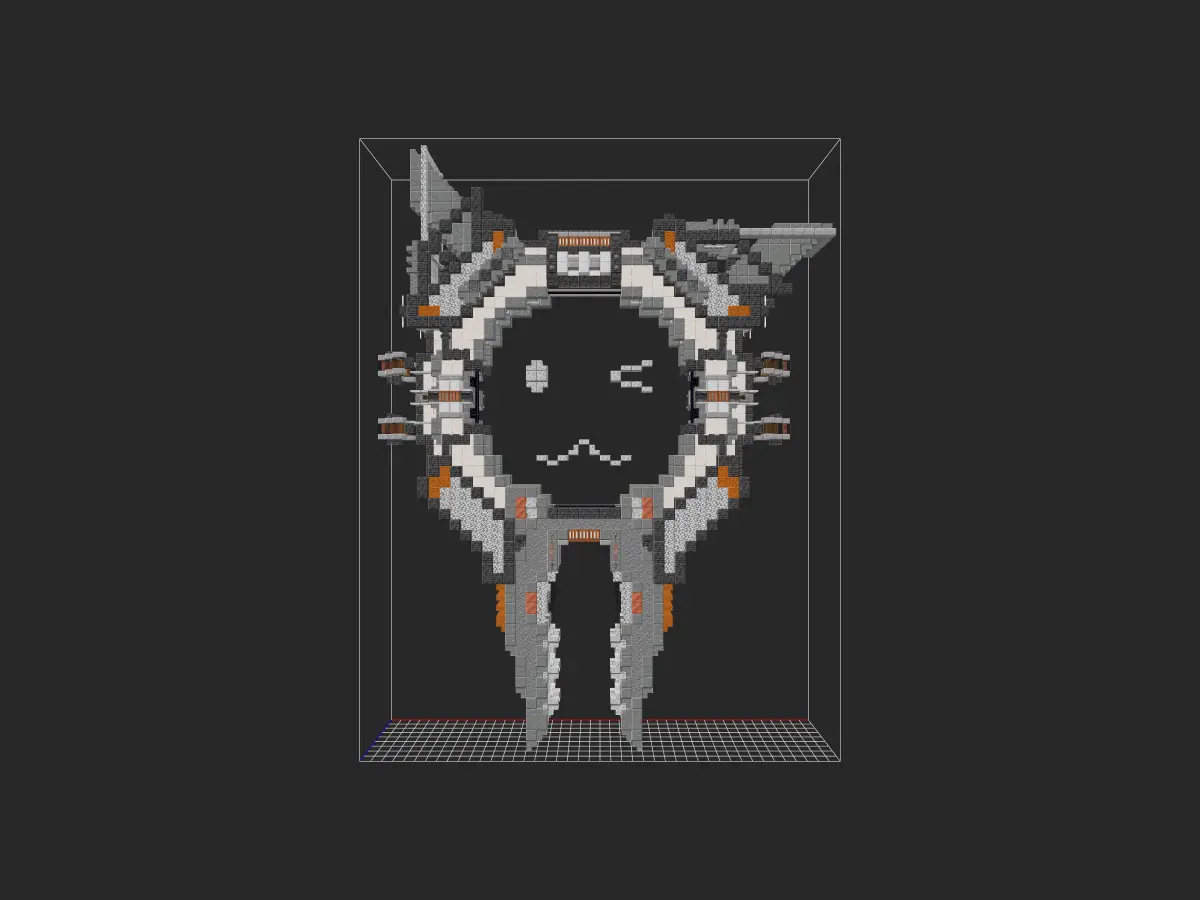 《我的世界》Minecraft：超酷【科幻风地狱门】/【锚点传送门】硬核建筑教程，提升你的游戏体验！-投影工坊