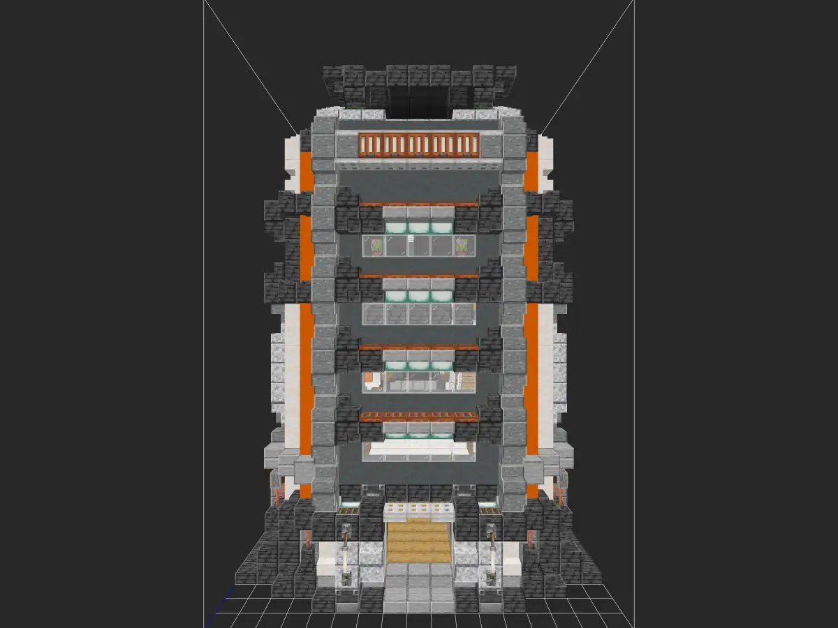 《我的世界》Minecraft：【科幻建筑教程】带你“变成二进制数据，住进阵列服务器里！”-投影工坊