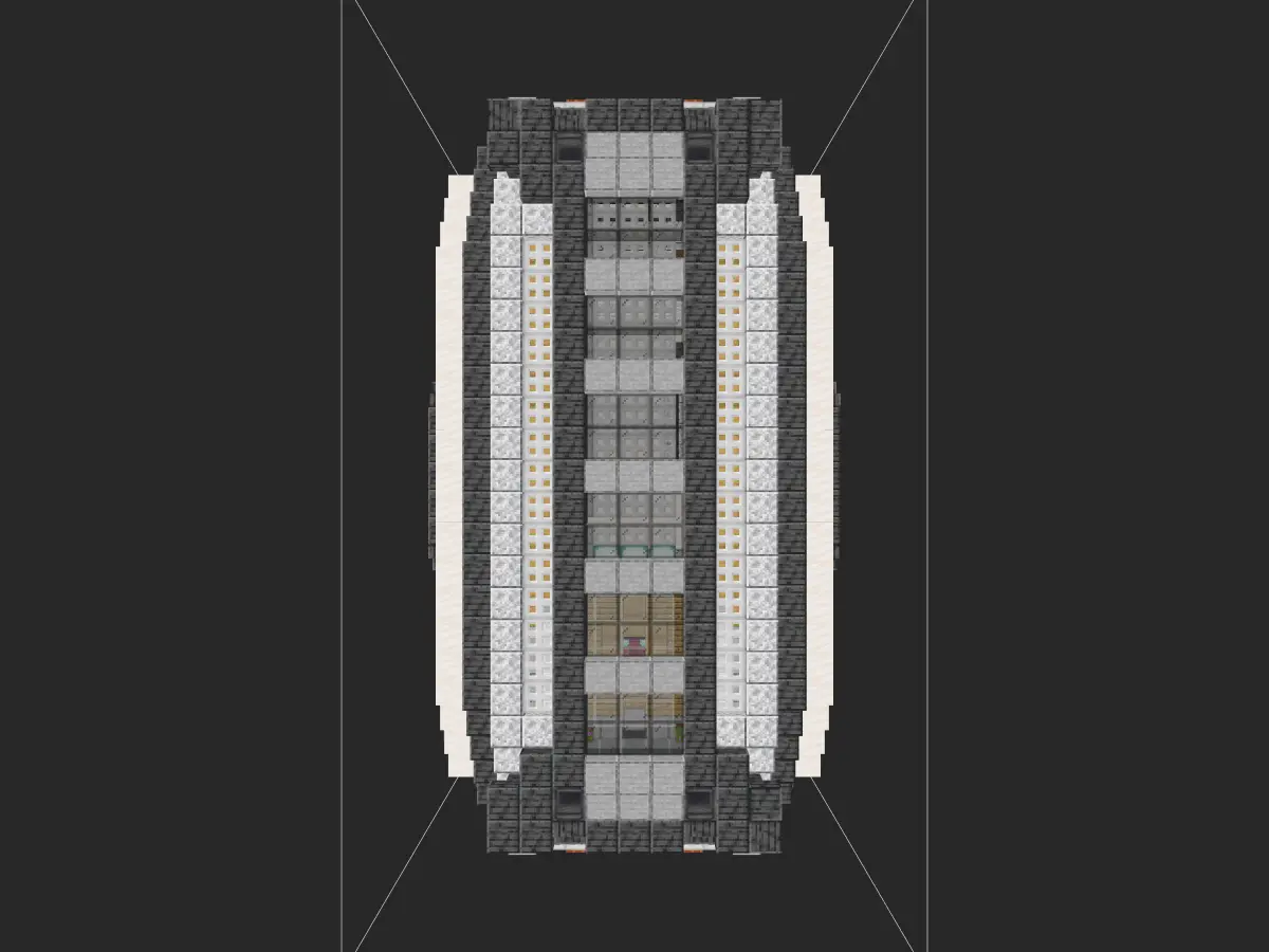 《我的世界》Minecraft：【科幻建筑教程】带你“变成二进制数据，住进阵列服务器里！”-投影工坊