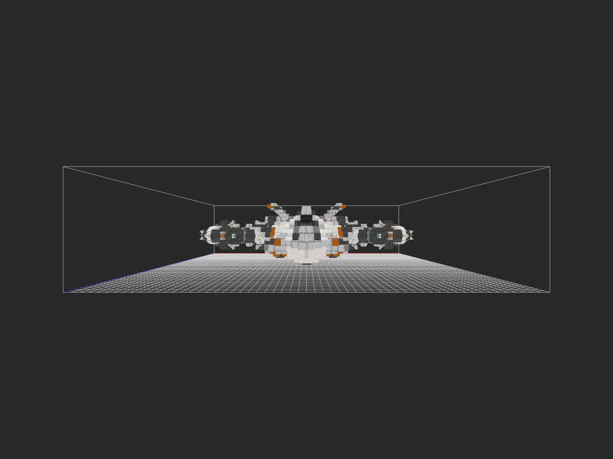 《我的世界》Minecraft：【科幻载具教程】这艘酷炫飞船你还不快搬进存档！-投影工坊