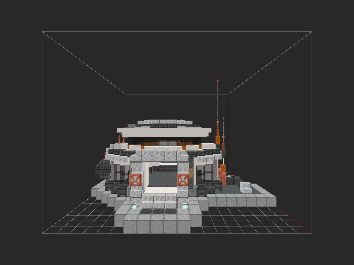 《我的世界》Minecraft：【科幻建筑教程】全地形营舱小屋，三种型号任你选！-投影工坊