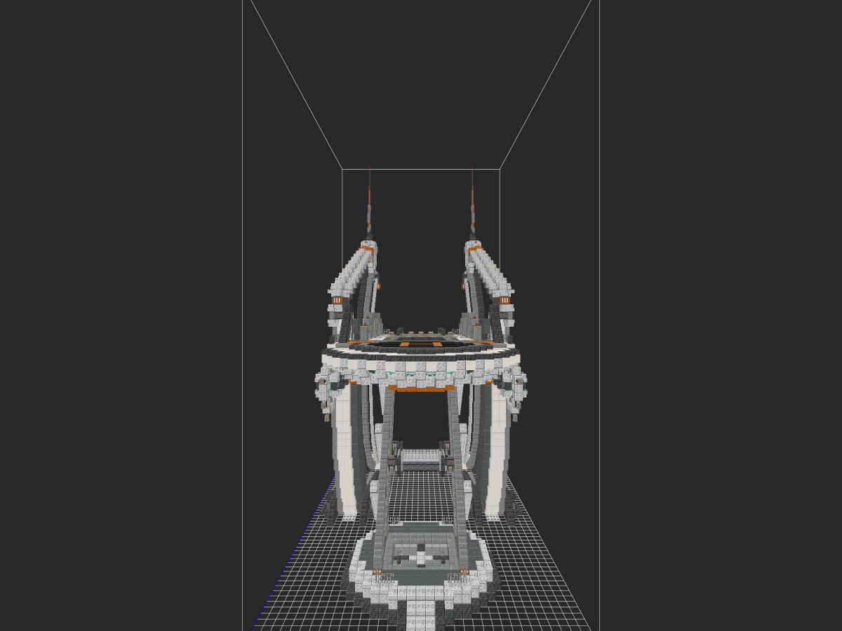Minecraft《我的世界》【科幻建筑教程】：打造专属“停机坪”！垂直起降固定翼飞行器停靠平台-投影工坊