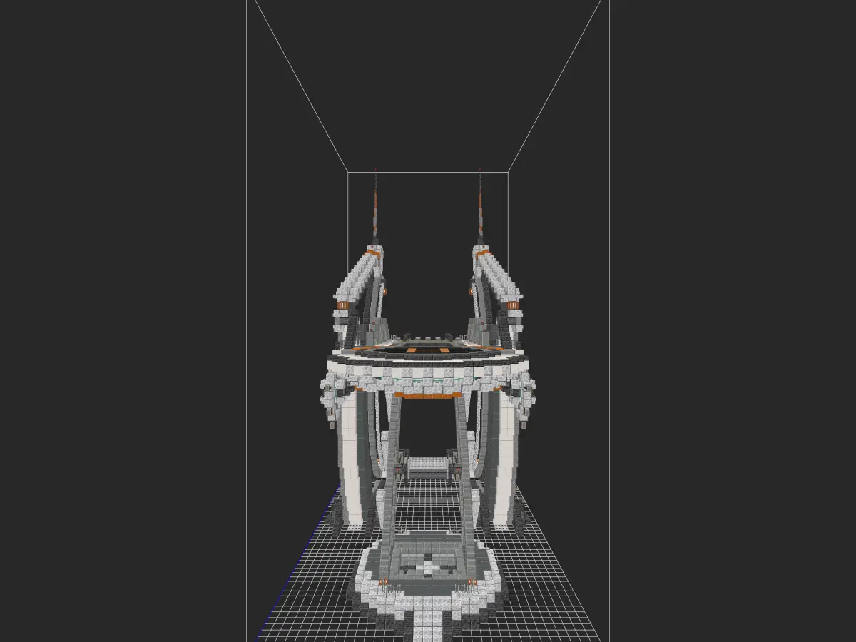 Minecraft《我的世界》【科幻建筑教程】：打造专属“停机坪”！垂直起降固定翼飞行器停靠平台-投影工坊