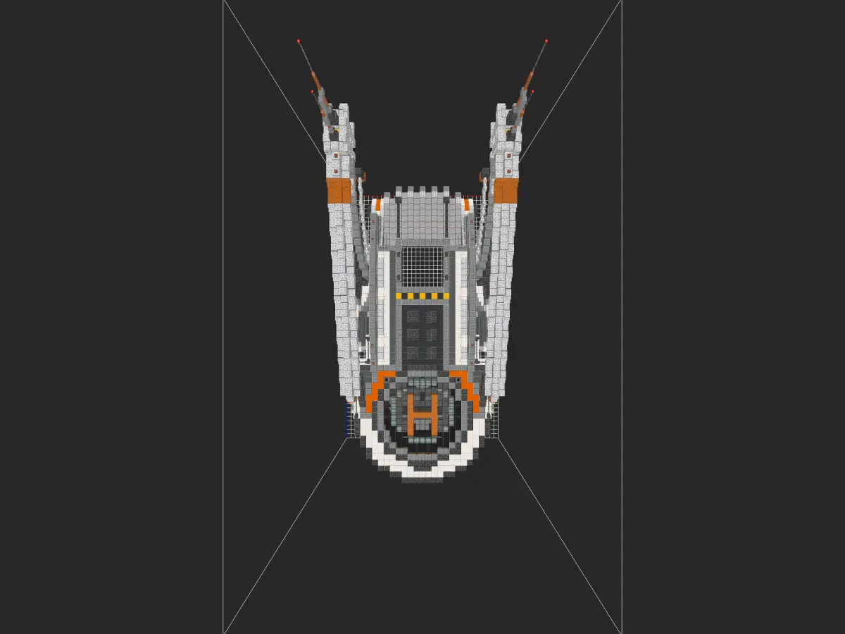 Minecraft《我的世界》【科幻建筑教程】：打造专属“停机坪”！垂直起降固定翼飞行器停靠平台-投影工坊