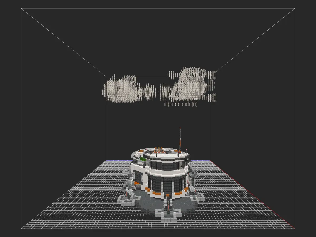 Minecraft科幻建筑：全息投影拓展平台，点亮你的夜空，感受赛博朋克魅力！-投影工坊