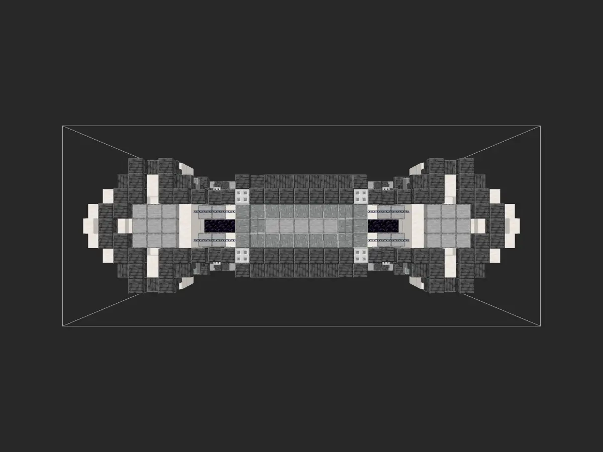 Minecraft地狱门科幻建筑：【空间折跃门】设计，简单酷炫的新型地狱门建造教程！-投影工坊