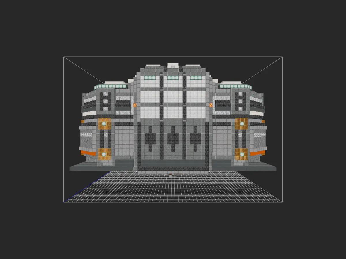 Minecraft科幻建筑：硬科幻风末地传送大厅（附刷沙机）——束星港DLC巨型建筑教程！-投影工坊