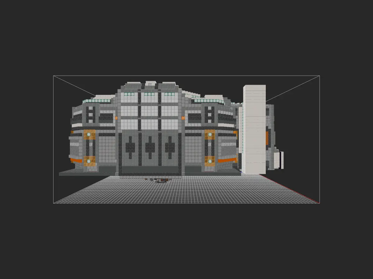 Minecraft科幻建筑：硬科幻风末地传送大厅（附刷沙机）——束星港DLC巨型建筑教程！-投影工坊