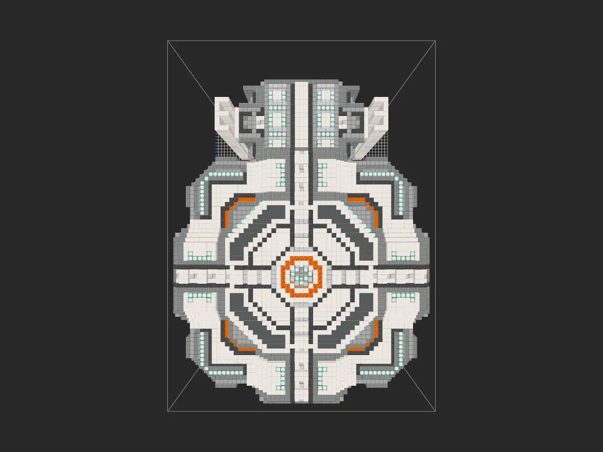 Minecraft科幻建筑：硬科幻风末地传送大厅（附刷沙机）——束星港DLC巨型建筑教程！-投影工坊