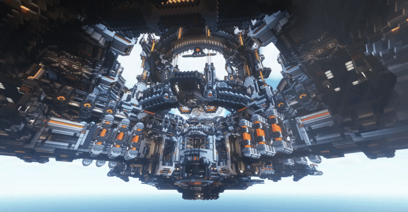 Minecraft科幻建筑：末地空间站「束星港」——附刷沙机装饰的超大型科幻末地城存档（JAVA/基岩版）-投影工坊