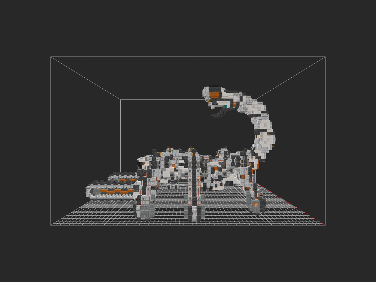 Minecraft科幻机甲教程：仿生学尖端科技「智蝎机甲」，学会它你就是服务器最靓的仔！-投影工坊