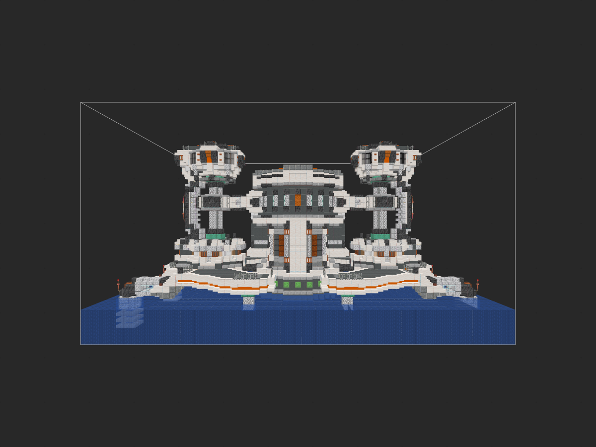 Minecraft科幻住宅教程：海水富集平台——兼具工业与生活功能的未来海景房！-投影工坊