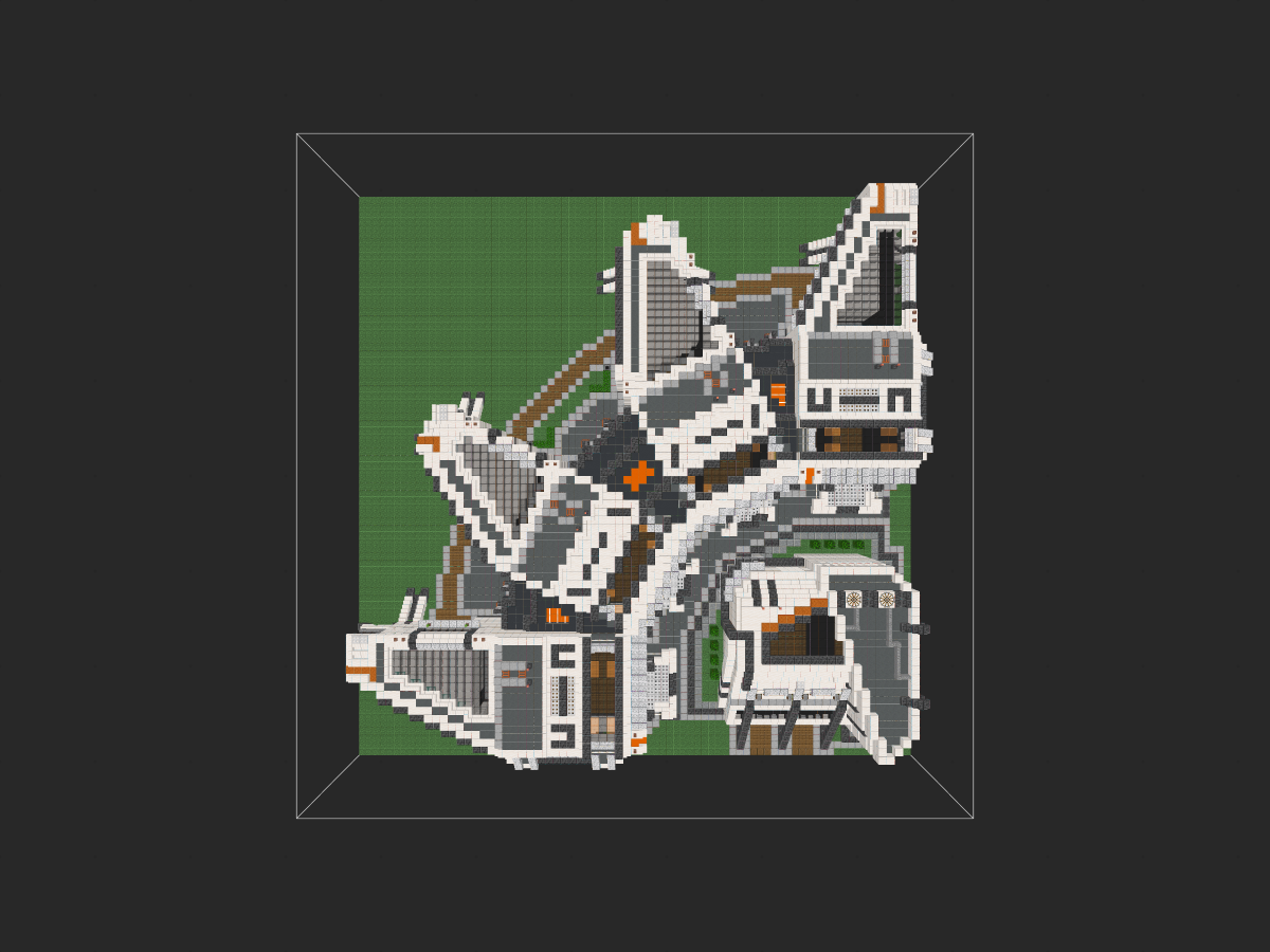 Minecraft科幻住宅教程：多人生存轻奢大宅——1小时电影版超长教程，手肝不易，求三连！-投影工坊