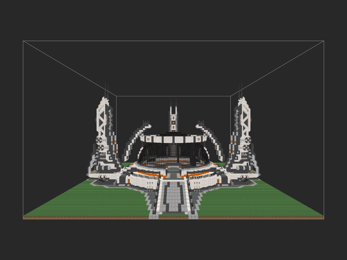 我的世界科幻建筑教程：地外监测站（我的世界投影）——聆听宇宙中的每一丝异动！-投影工坊