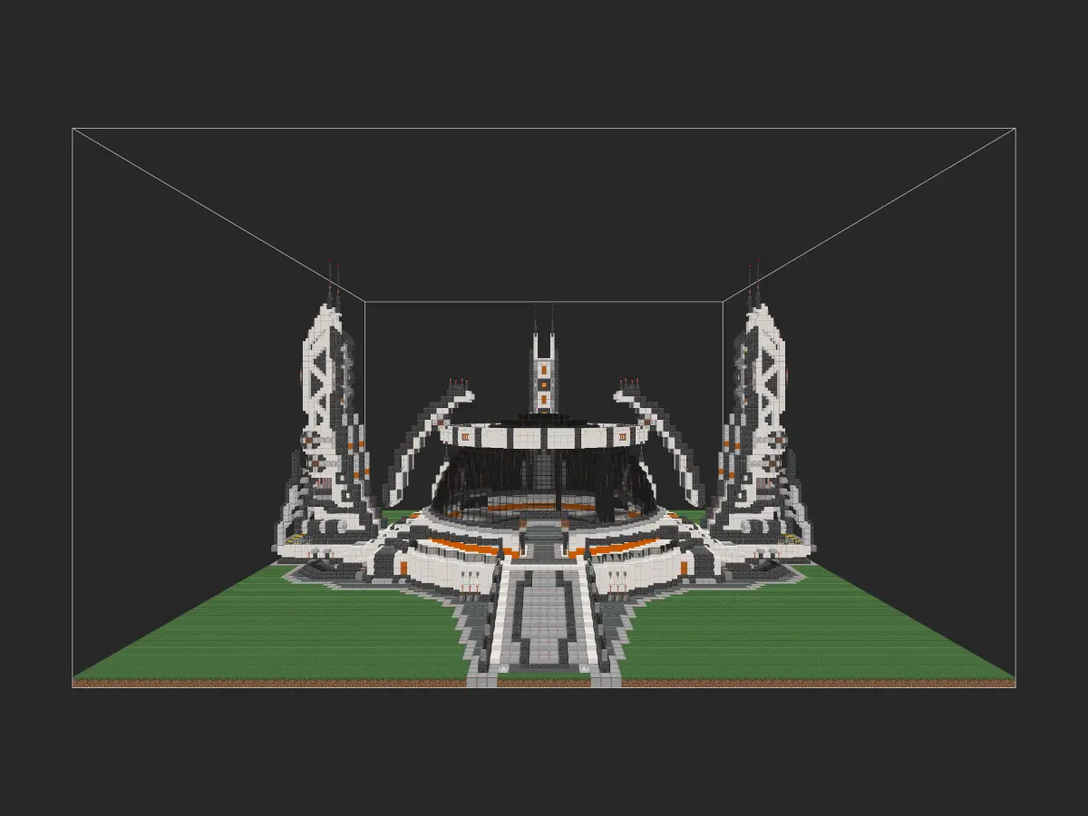 我的世界科幻建筑教程：地外监测站（我的世界投影）——聆听宇宙中的每一丝异动！-投影工坊