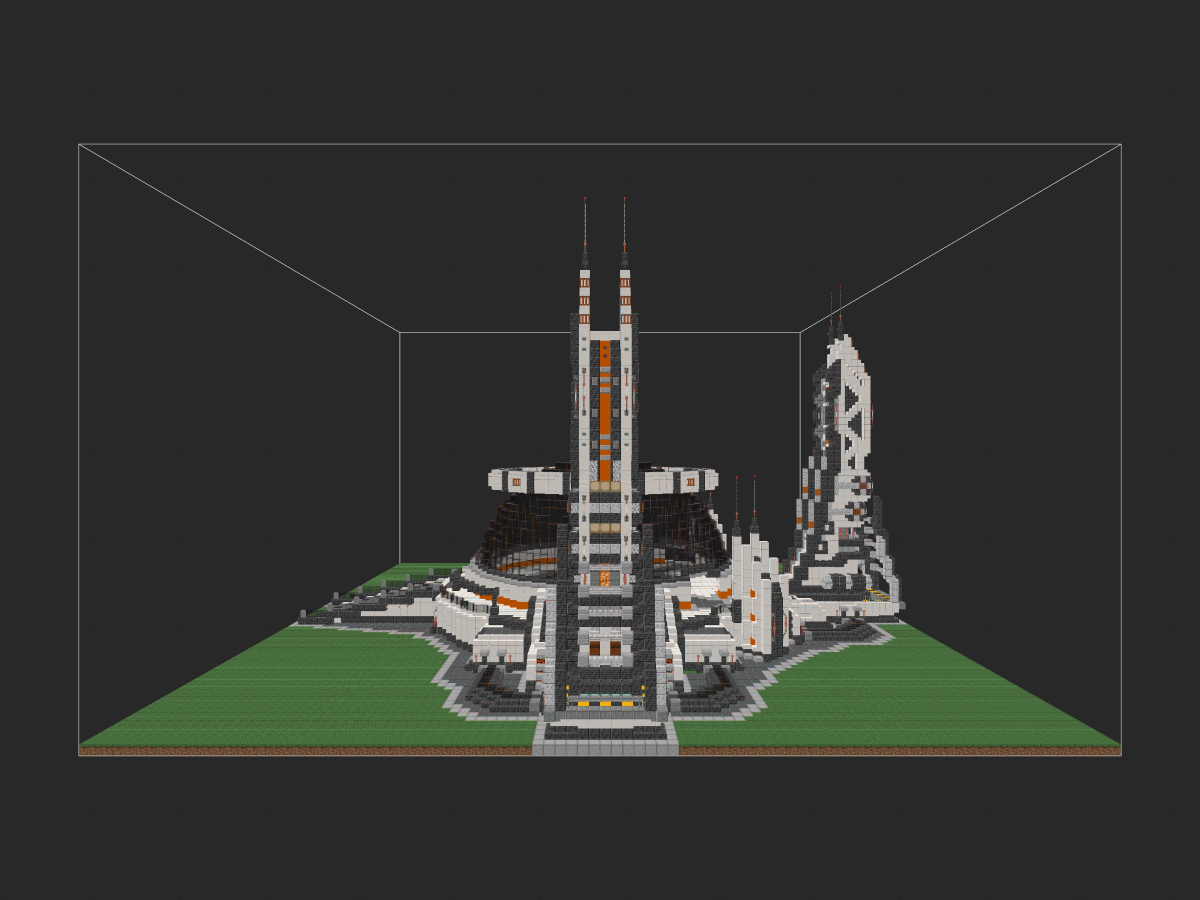 我的世界科幻建筑教程：地外监测站（我的世界投影）——聆听宇宙中的每一丝异动！-投影工坊