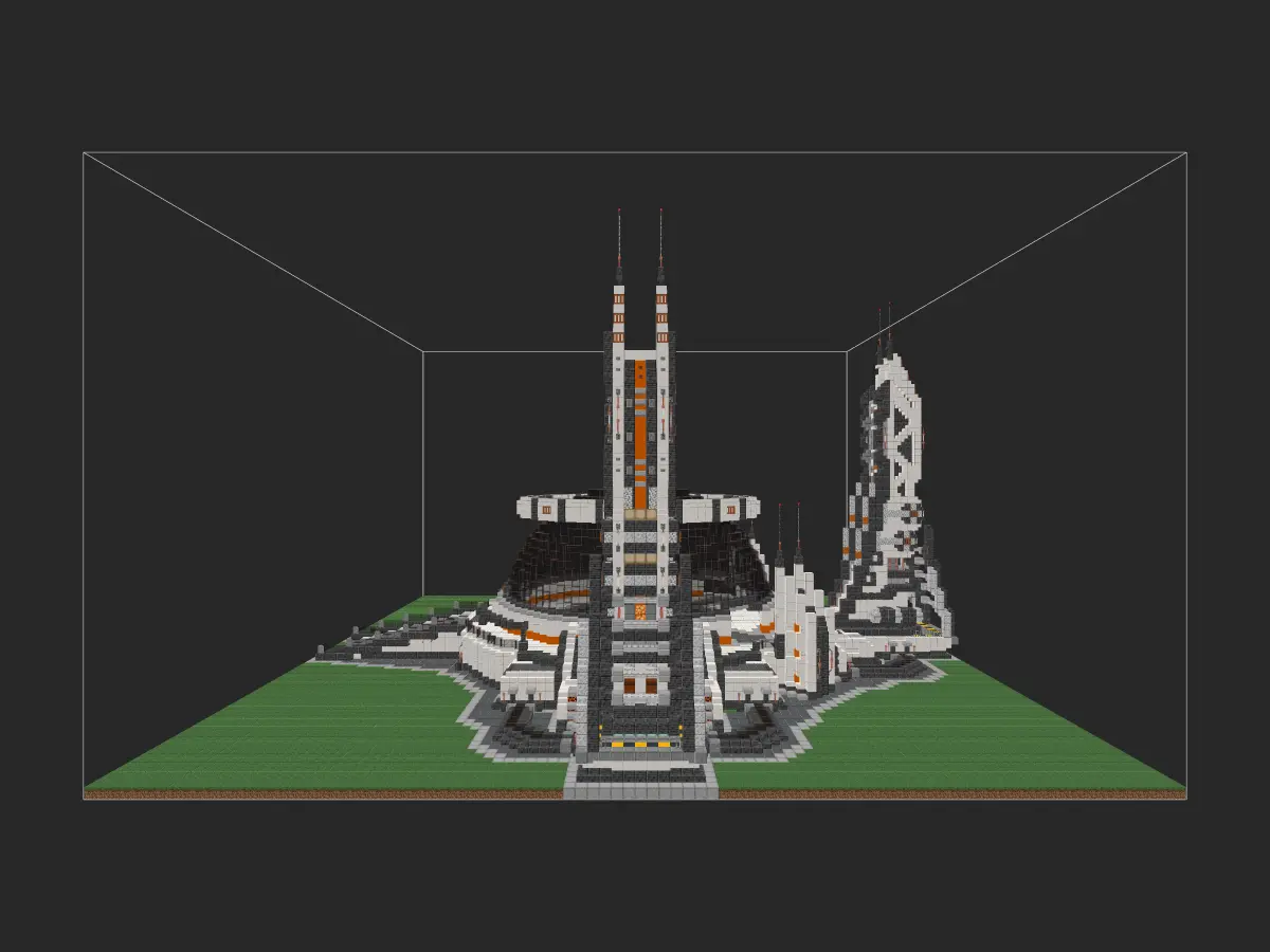 我的世界科幻建筑教程：地外监测站（我的世界投影）——聆听宇宙中的每一丝异动！-投影工坊