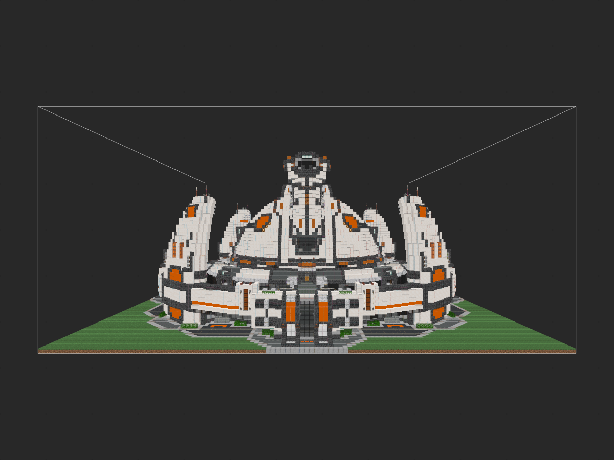 我的世界科幻建筑教程：寰宇天文台（我的世界投影）——你以为我是天文台？其实我是科幻炮台！-投影工坊