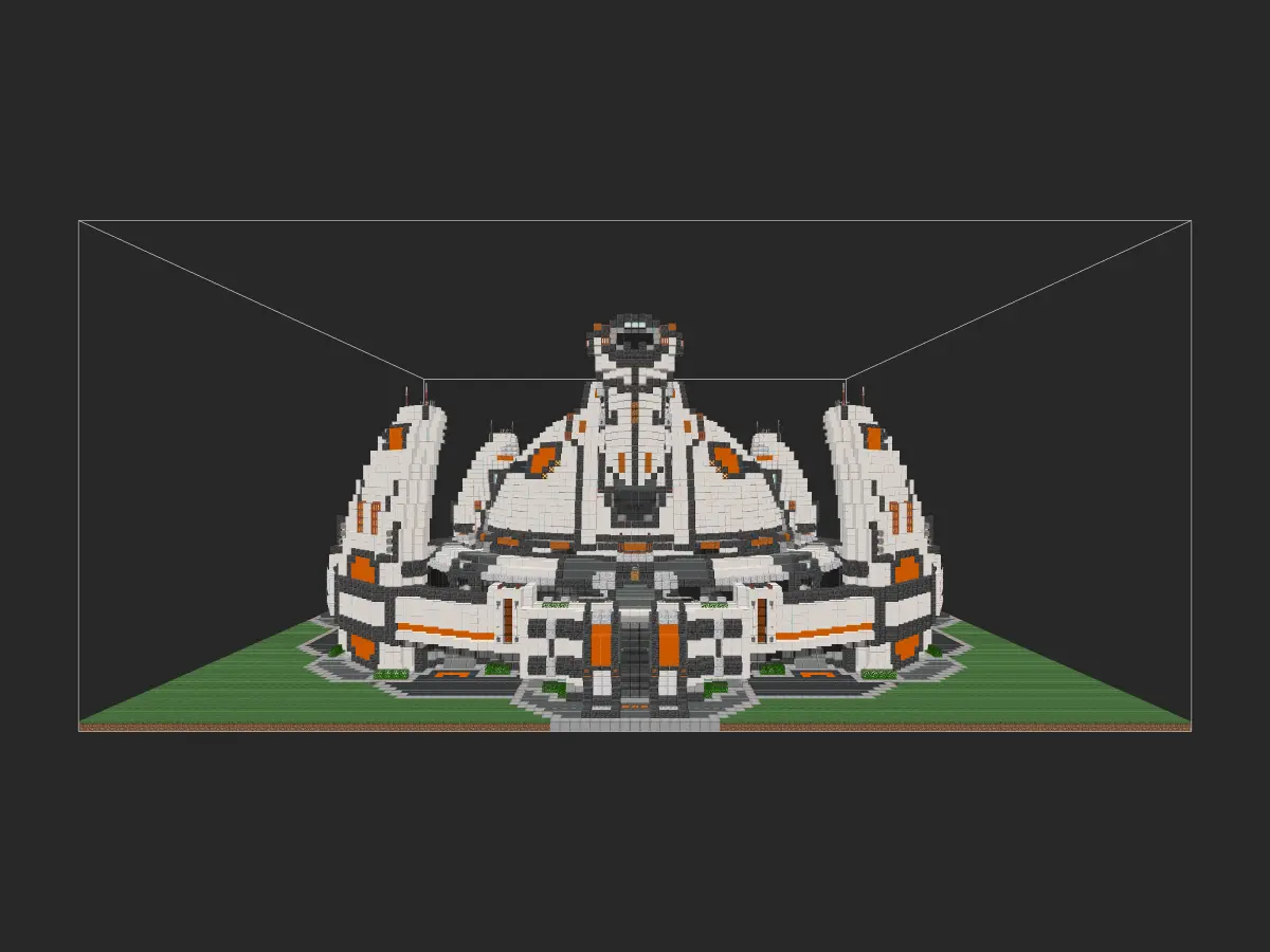 我的世界科幻建筑教程：寰宇天文台（我的世界投影）——你以为我是天文台？其实我是科幻炮台！-投影工坊