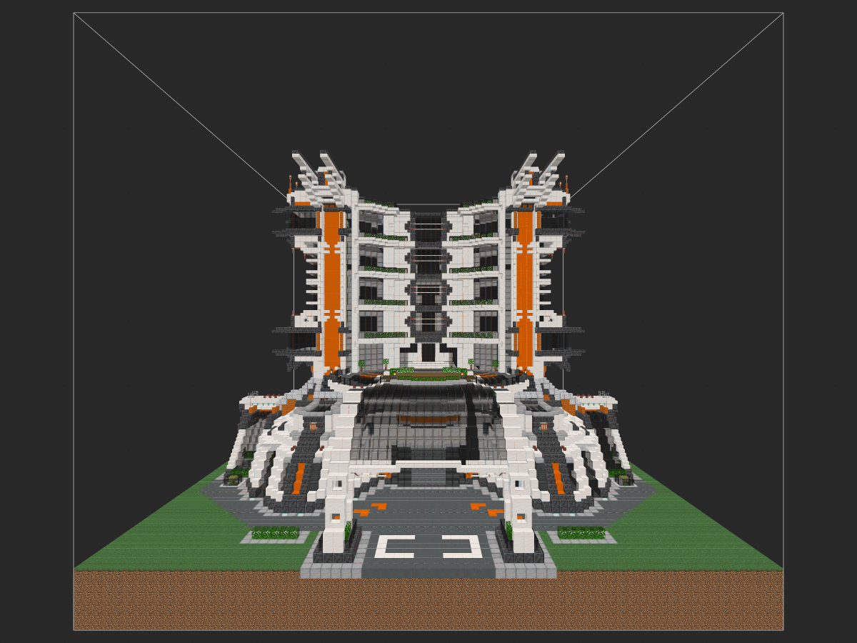 我的世界科幻建筑教程：年轮文献馆（我的世界投影）——科幻风图书馆，寻找“岁月史书”！-投影工坊
