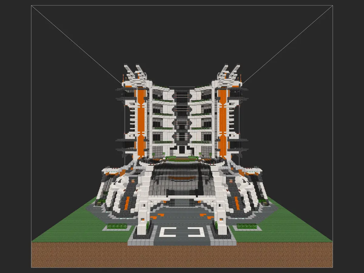 我的世界科幻建筑教程：年轮文献馆（我的世界投影）——科幻风图书馆，寻找“岁月史书”！-投影工坊