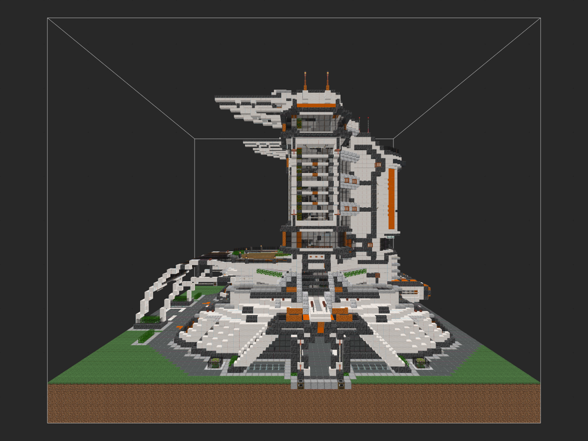 我的世界科幻建筑教程：年轮文献馆（我的世界投影）——科幻风图书馆，寻找“岁月史书”！-投影工坊