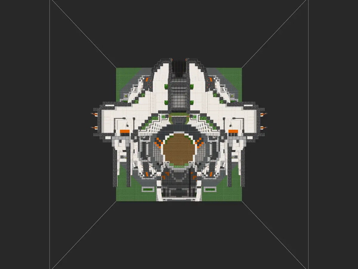 我的世界科幻建筑教程：年轮文献馆（我的世界投影）——科幻风图书馆，寻找“岁月史书”！-投影工坊