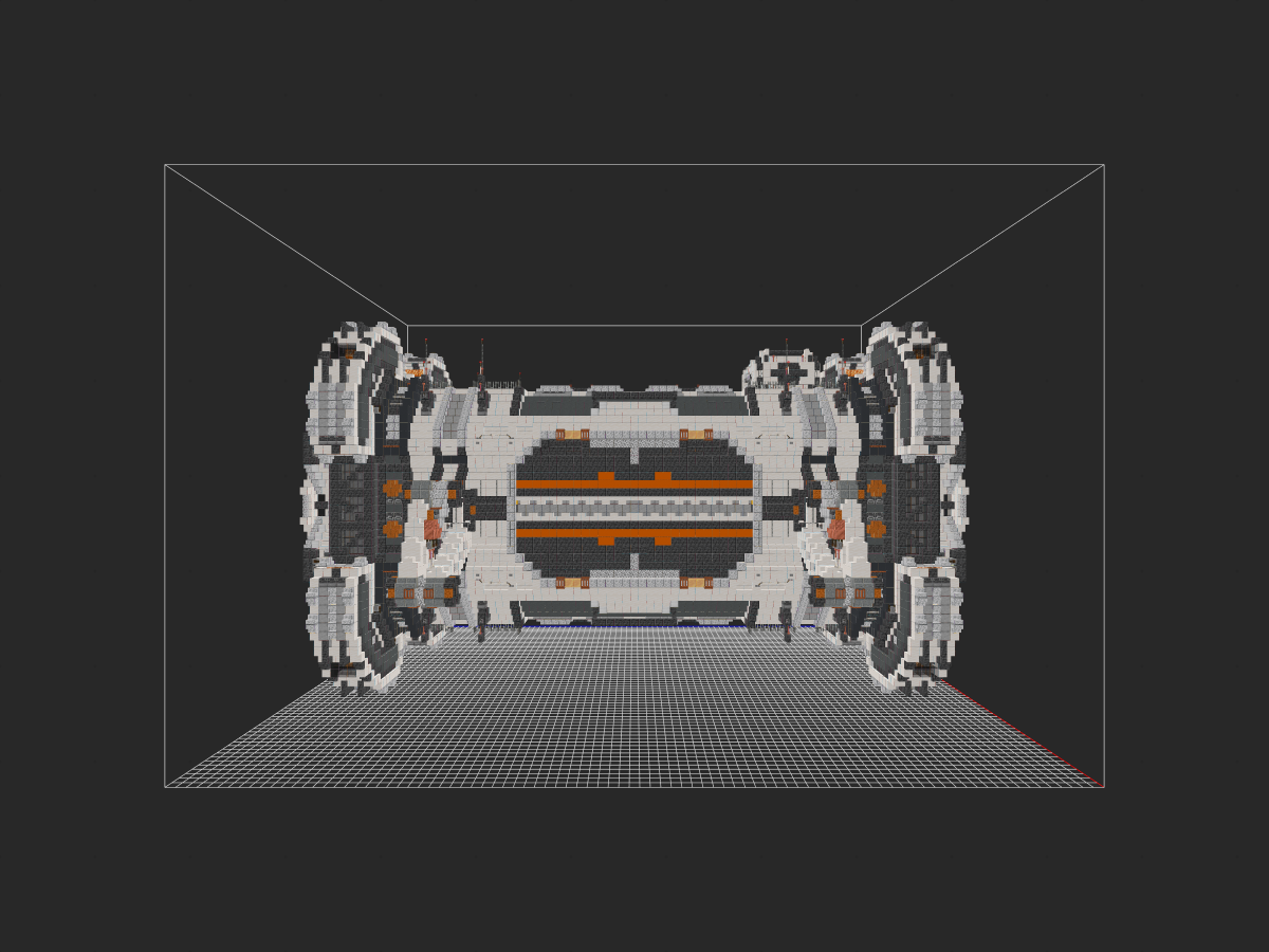 我的世界科幻建筑：史诗终章！「猎光号」空间站——星舰工厂教程（我的世界投影）-投影工坊