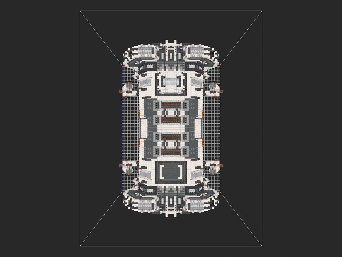 我的世界科幻建筑：史诗终章！「猎光号」空间站——星舰工厂教程（我的世界投影）-投影工坊