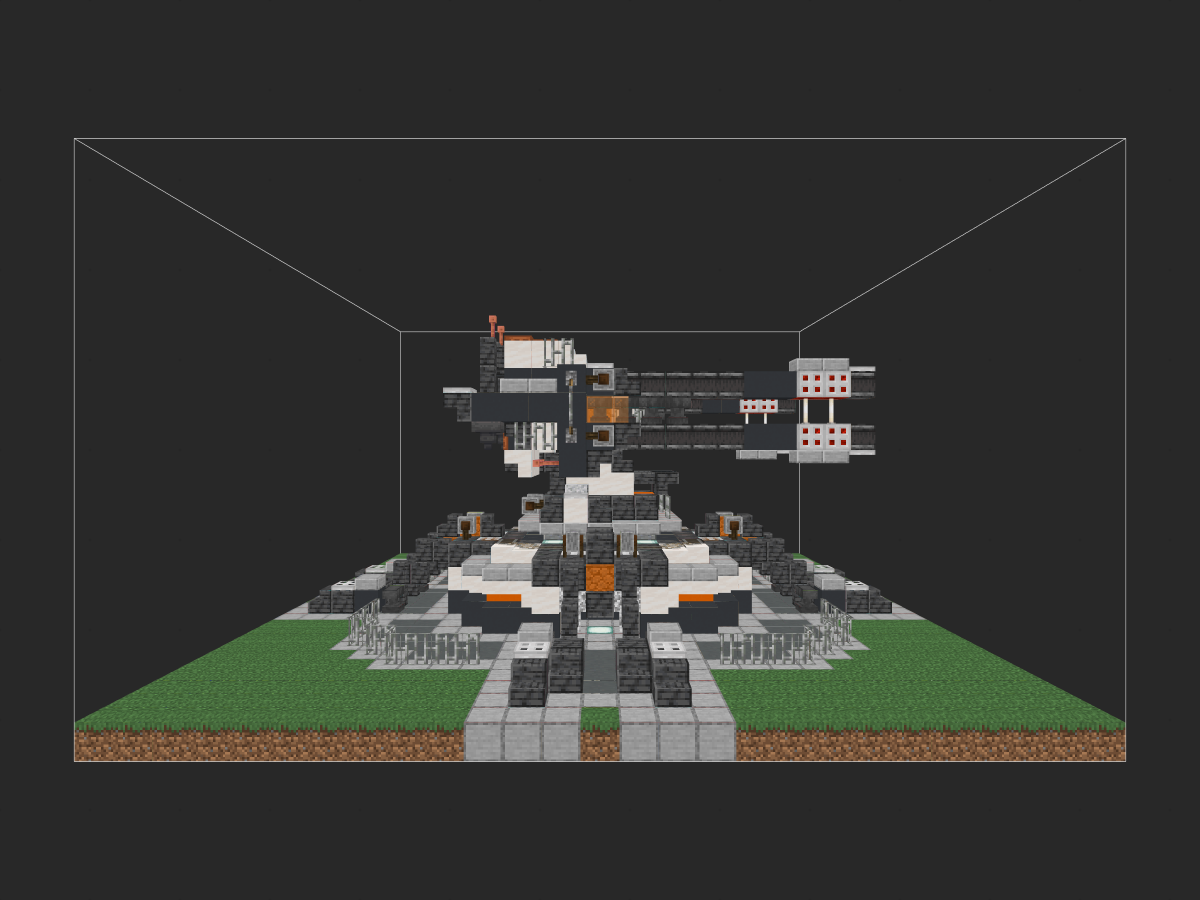 我的世界科幻建筑：玄武浮岛要塞一日游（我的世界投影）——两款科幻炮台图纸任你选！-投影工坊