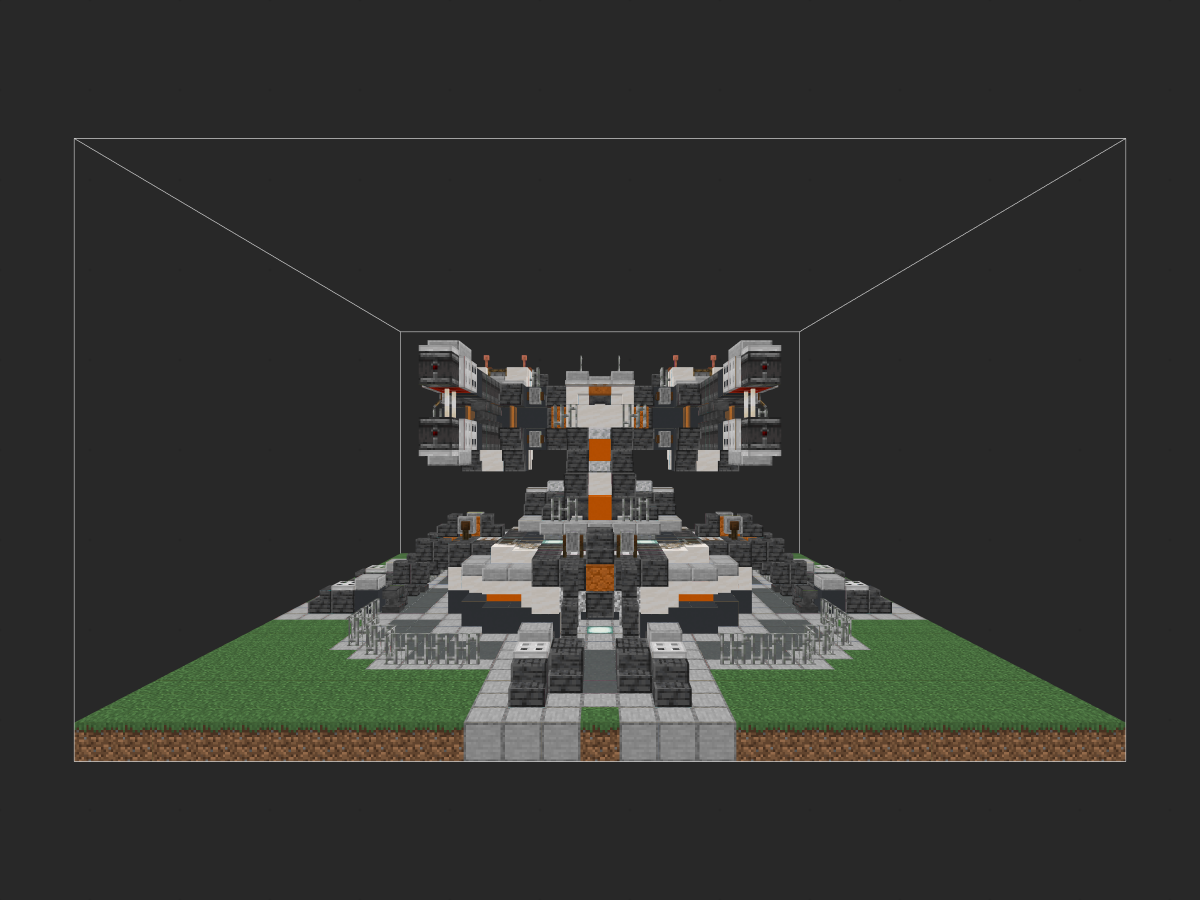 我的世界科幻建筑：玄武浮岛要塞一日游（我的世界投影）——两款科幻炮台图纸任你选！-投影工坊