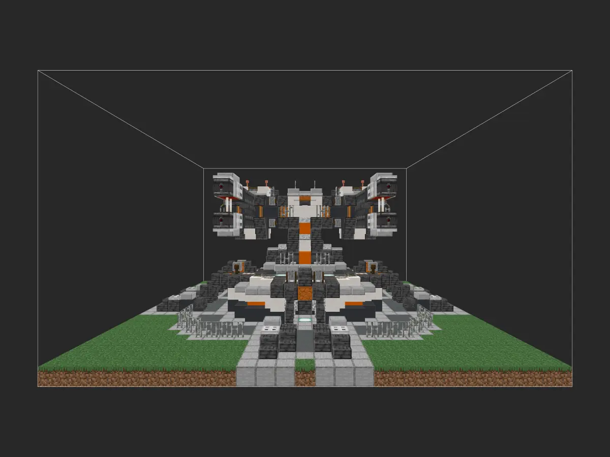 我的世界科幻建筑：玄武浮岛要塞一日游（我的世界投影）——两款科幻炮台图纸任你选！-投影工坊