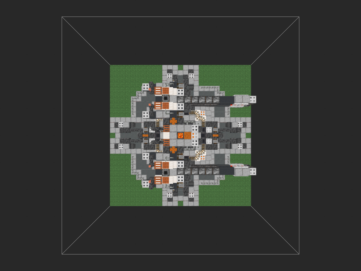 我的世界科幻建筑：玄武浮岛要塞一日游（我的世界投影）——两款科幻炮台图纸任你选！-投影工坊