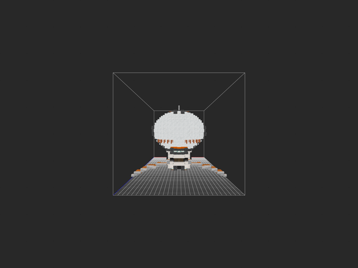 我的世界科幻载具教程：科幻风交通空艇来袭！承载人类向往天空的梦想！-投影工坊