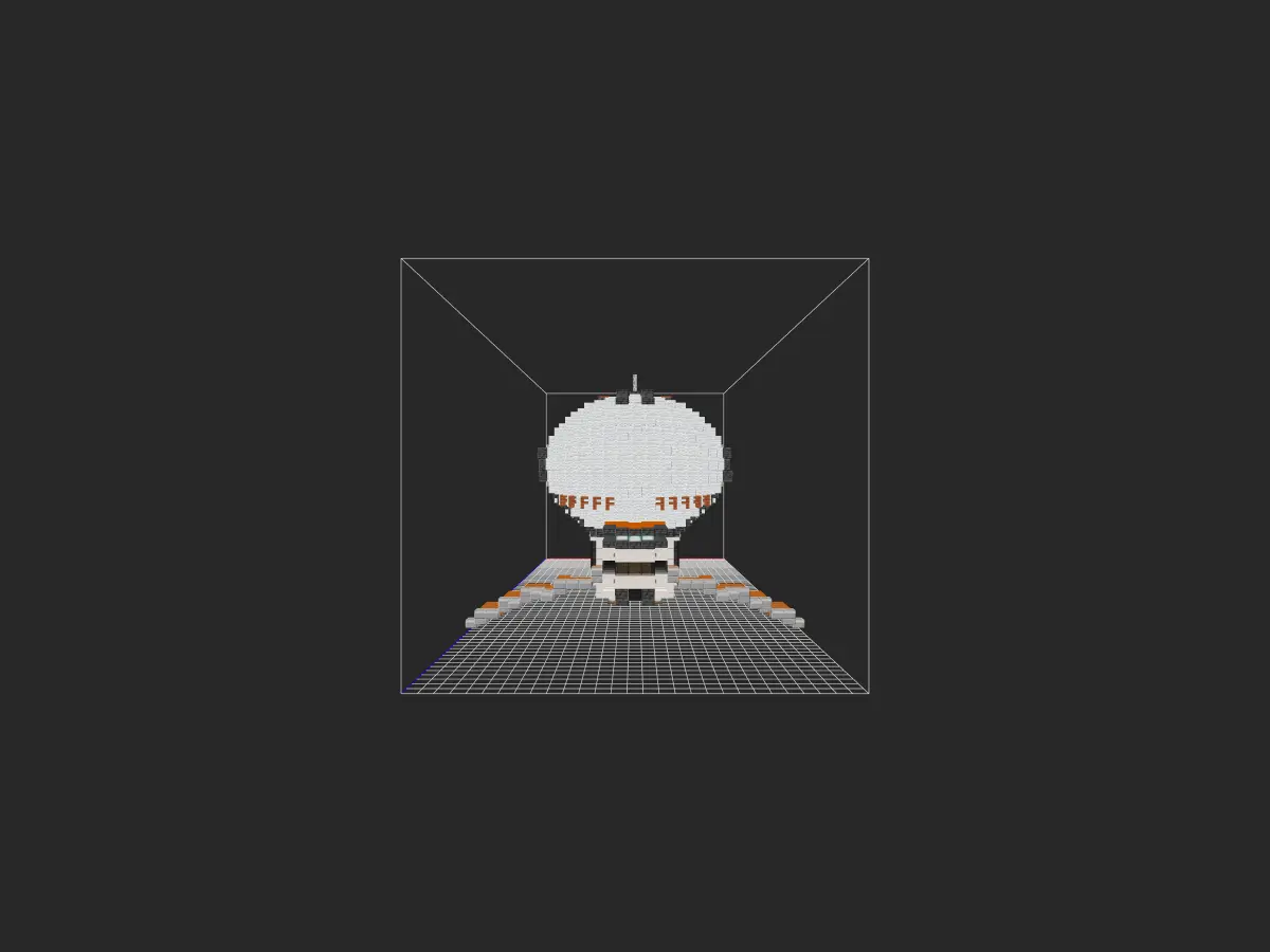 我的世界科幻载具教程：科幻风交通空艇来袭！承载人类向往天空的梦想！-投影工坊