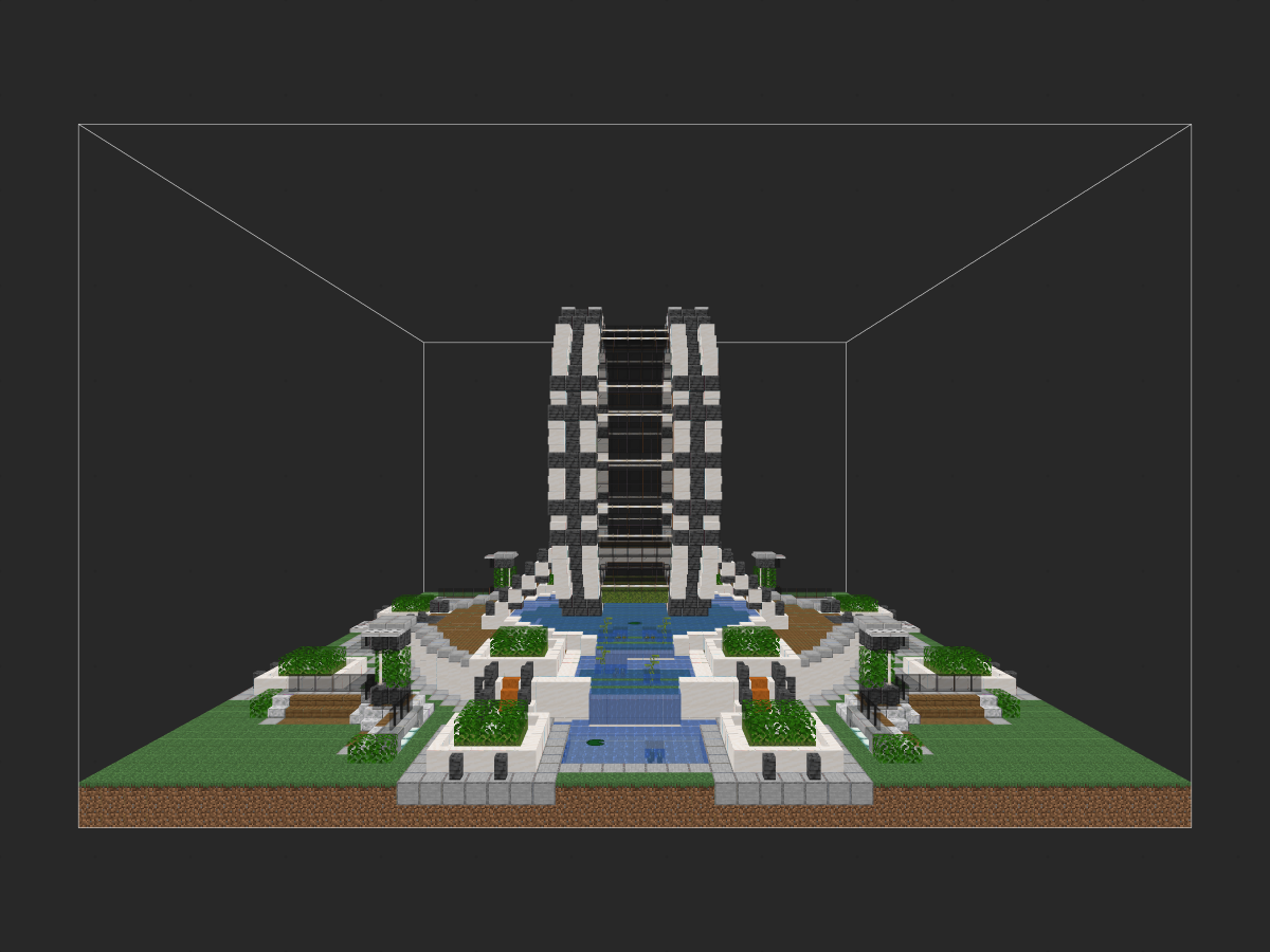 我的世界科幻景观建筑：废弃反应堆芯爆改公园景观雕塑（我的世界投影），告别传统喷泉！-投影工坊