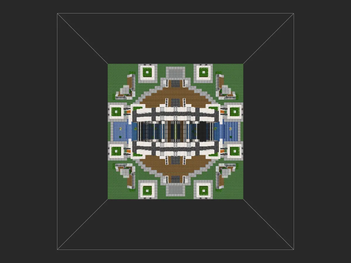 我的世界科幻景观建筑：废弃反应堆芯爆改公园景观雕塑（我的世界投影），告别传统喷泉！-投影工坊
