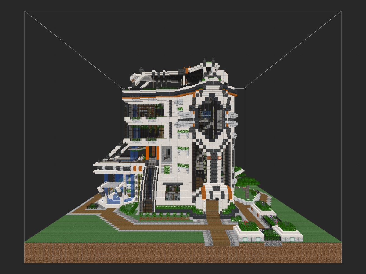 我的世界科幻建筑教程：城主府内饰篇（我的世界投影）——偷偷溜进UP的豪华私人别墅搬空设计！-投影工坊