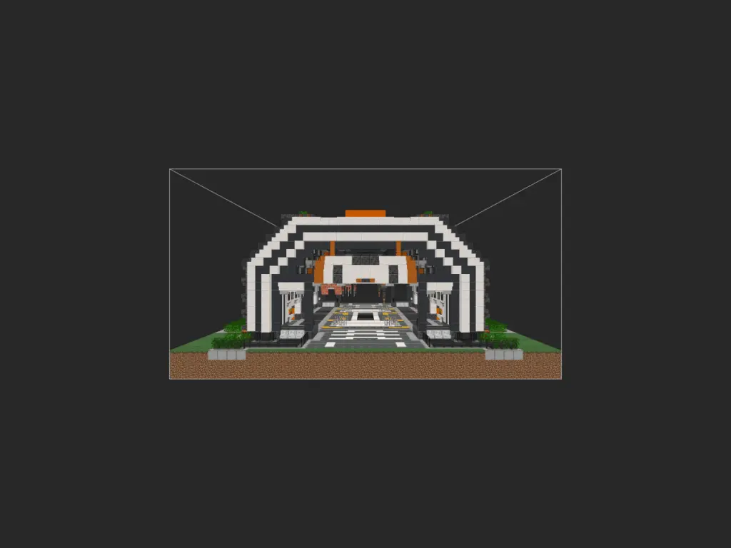 我的世界科幻建筑教程：年轮城机械工坊（我的世界投影）——超简单建造，载具从这里诞生！-投影工坊