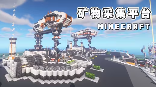 我的世界科幻建筑教程：矿物采集平台（我的世界投影）——这样的科幻矿机，你不会拒绝！-投影工坊