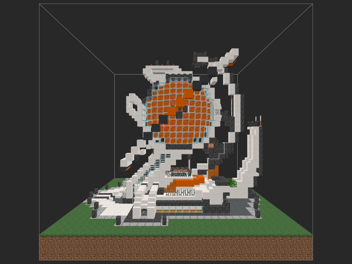 我的世界科幻建筑教程：熔岩贮存罐（我的世界投影）——工业区的科幻粮仓，附送小场景地图！-投影工坊