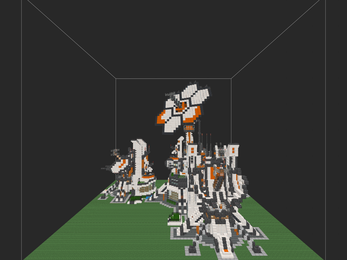 我的世界科幻建筑教程：引力波天线（我的世界投影）——我在年轮城当“执剑人”！-投影工坊