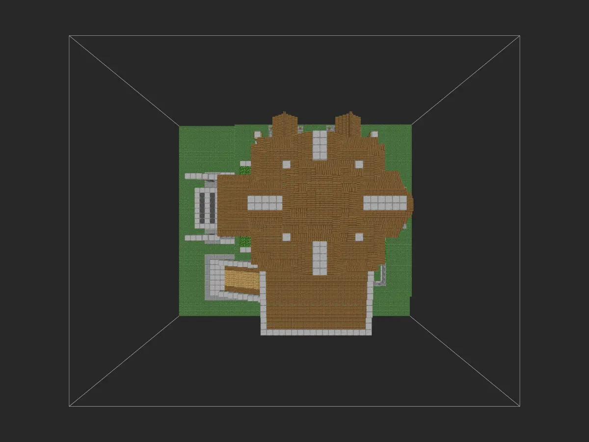 我的世界生存建筑教程：超薄墙壁的雨林府邸（我的世界投影）——悄悄惊艳服务器出生点！-投影工坊