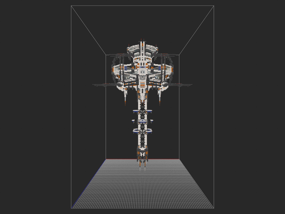 我的世界科幻建筑教程：天基轨道卫星「鱼叉」（我的世界投影）——高空轨道轰炸准备就绪！-投影工坊