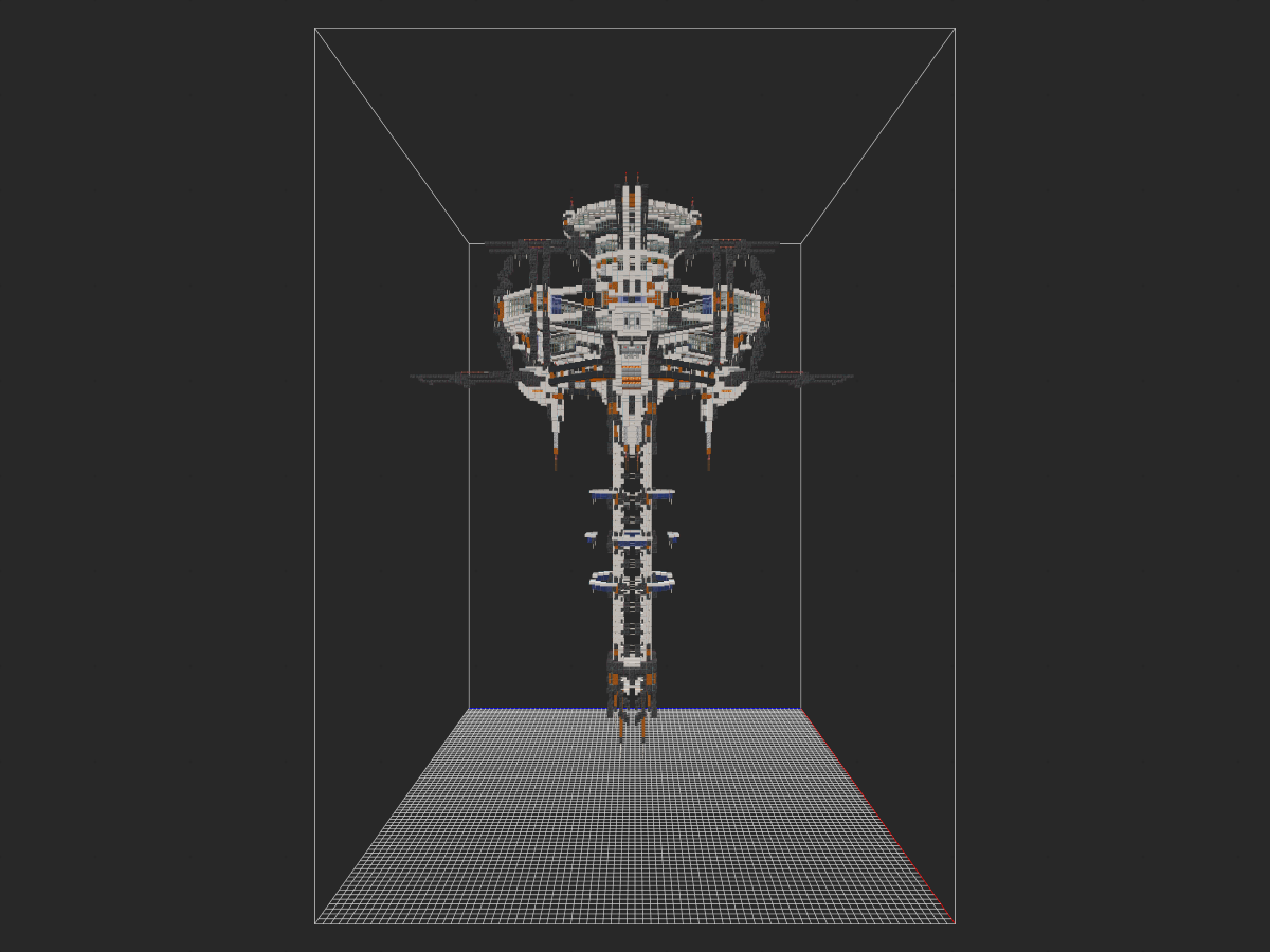 我的世界科幻建筑教程：天基轨道卫星「鱼叉」（我的世界投影）——高空轨道轰炸准备就绪！-投影工坊